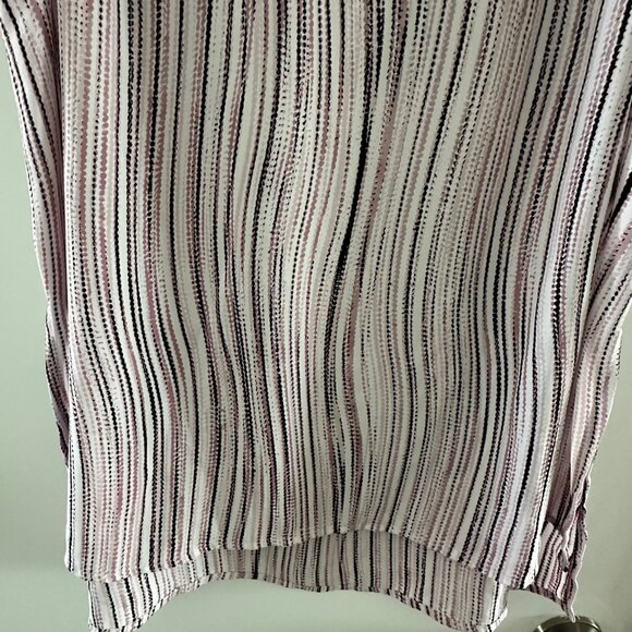 Sleeveless Apt. 9 Striped High-Neck Blouse Top Pink/Black/White M - Picture 8 of 8